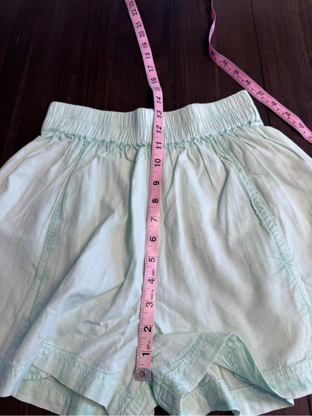 Free People Get Free Poplin Shorts Mineral Sea XS Sample NWOT MSRP $58